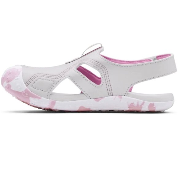 Under Armour PS Fat Tire Defender Sandal Girl Size 3Y Pink Gray 3023783-101 NWB - Picture 2 of 5